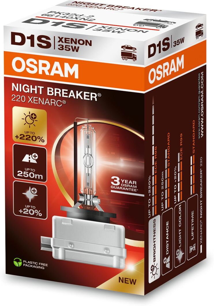 Osram Glühlampe, Hauptscheinwerfer Xenarc Night Breaker 220 D1s 66140xn2