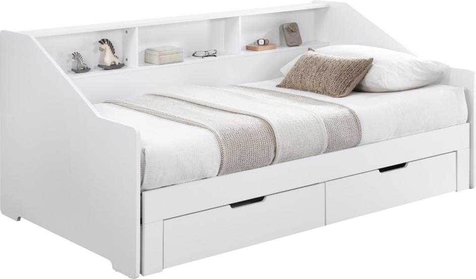 Kondela Ausziehbett mit Stauraum Moneta - Weiß