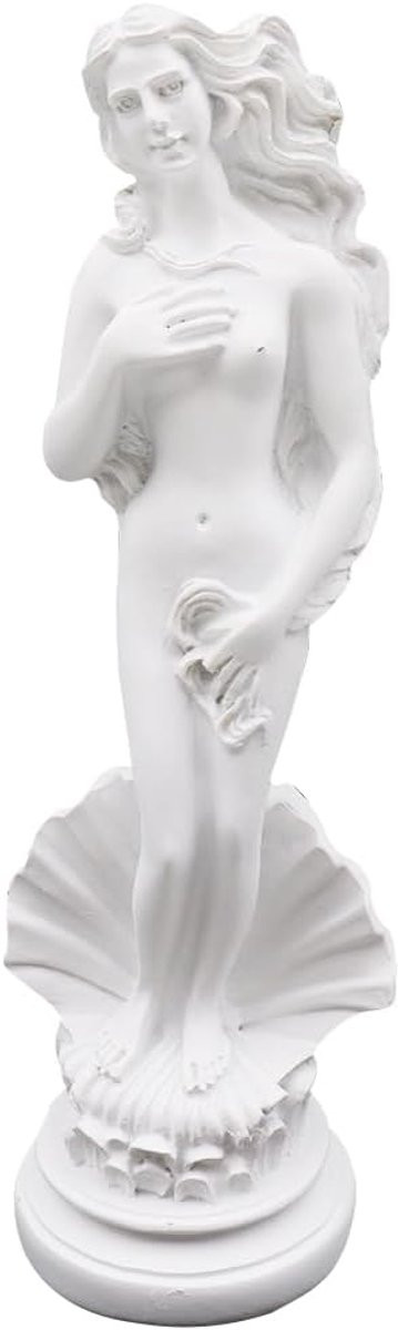 Sculptuur Venus Aphrodite - Griekse godin op schelp - Elegant kunstwerk voor interieur
