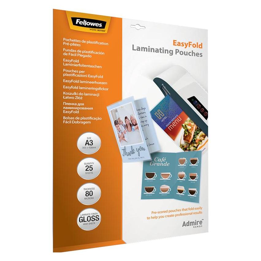Fellowes Admire Easy Fold (A3, 25 Stk., 80 µm) (5602001)
