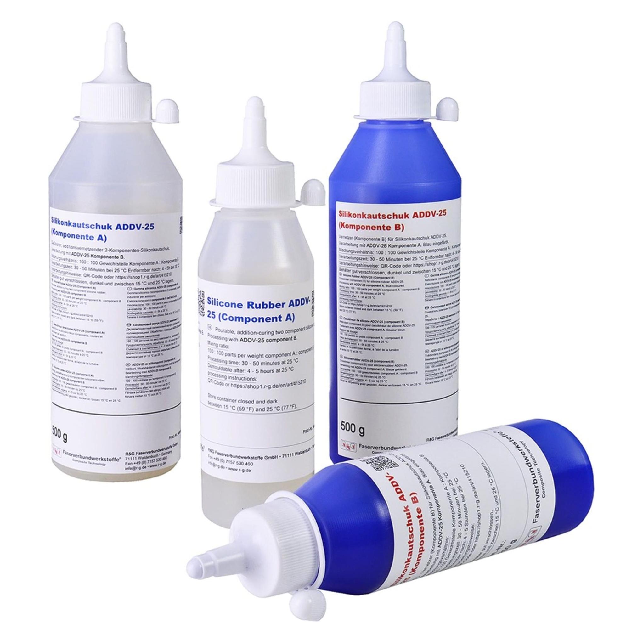 R&G Silikonkautschuk ADDV-25 BLAU (A+B / 1:1) PKG/ 500 g (415210-B-0)