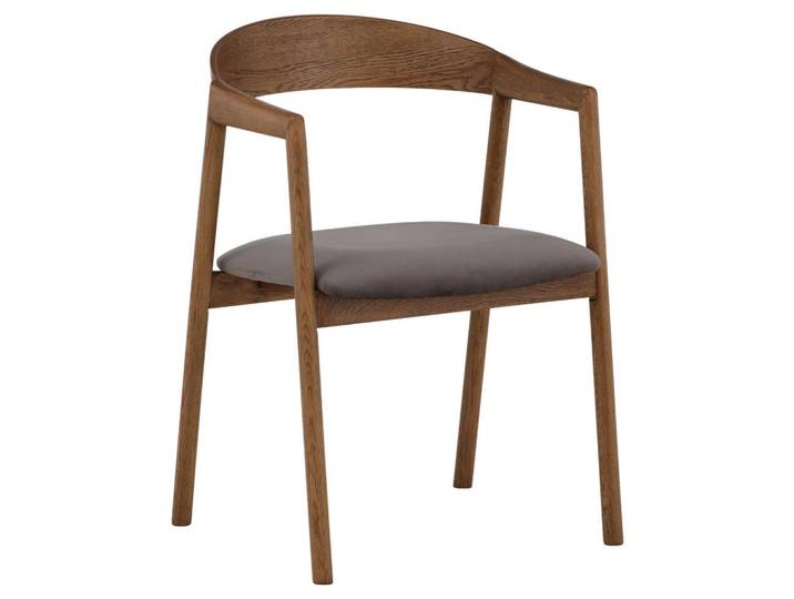 Livetastic Stuhl-Set, Grau, Braun, Holz, Eiche, teilmassiv, zylindrisch, 53x76.5x56 cm, Esszimmer, Stühle, Esszimmerstühle, Esszimmerstühle-Set