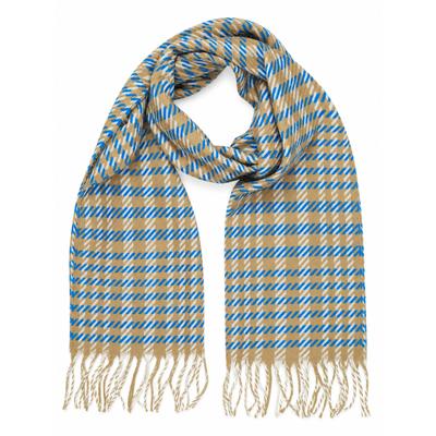 Wollschal "Inverno", Damen, beige (blau), Polyacryl, COLLEZIONE ALESSANDRO, kariert, Basic, Modetücher, Made in Italy, mit modernem Karo