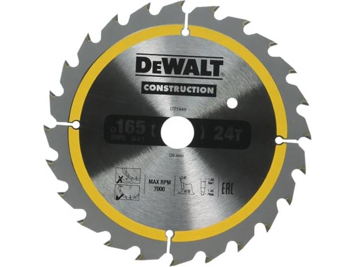 DeWalt DT1949-QZ Lame de scie circulaire\, Argent; jaune; noir taille unique