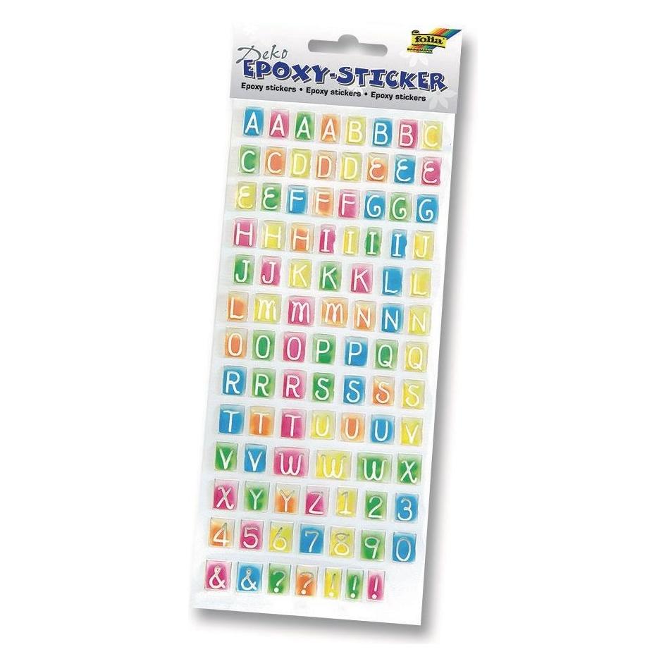 Folia Sticker Epoxy Zahlen & Buchstaben (94 Sticker) (16105)