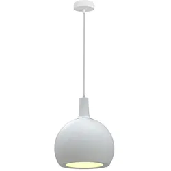 Pendelleuchte Hängelampe Wohnzimmerlampe Esszimmerleuchte Weiß Keramik H 188 cm