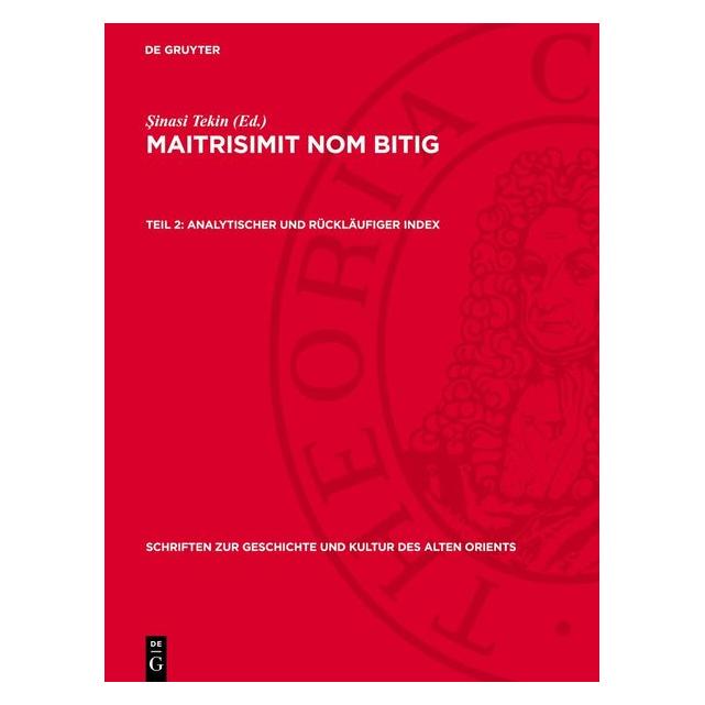 De Gruyter Analytischer und rückläufiger Index (Deutsch, Hardcover) (67794483)