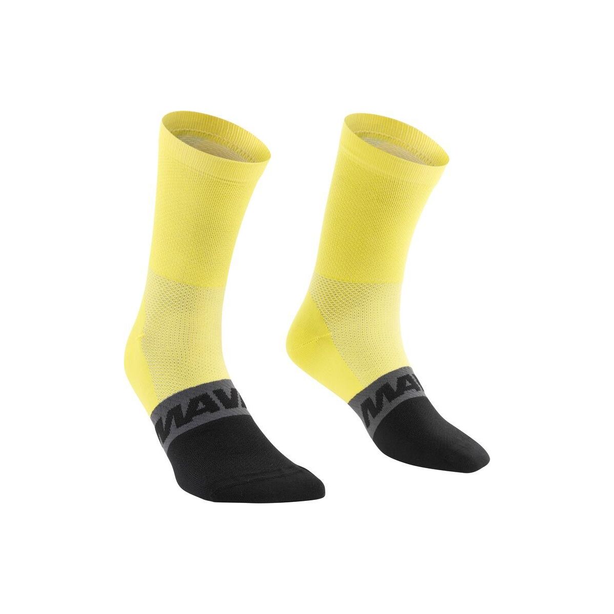Mavic Aksium Mid Sock yellow carbone 35/38 G00028791