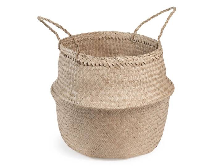 Thailändischer Korb aus Pflanzenfaser H 47cm