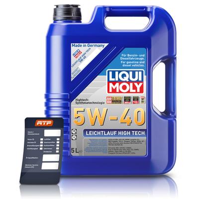 Liqui Moly 5 L Leichtlauf High Tech 5W-40 + Ölw.-Anhänger [Hersteller-Nr. 3864]