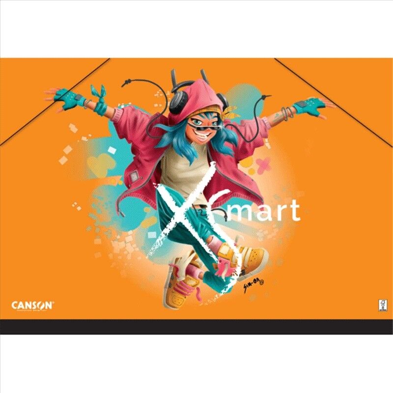 Chemise à dessin XSmart avec élastiques 32x45cm - Canson