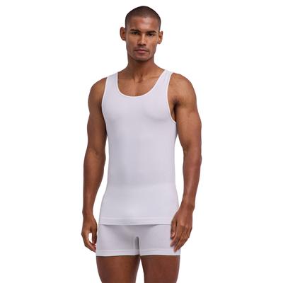 Trägertop FALKE "Daily Seamless", Herren, Gr. L, weiß (weiß (2000)), Tops Trägertop