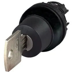 Eaton 216893 Schlüsseltaste, rastend, 2 Stellungen 0, Frontring Schwarz, schließanlagenfähig M22S-WRS-SA(*)-*  - 5 Stück