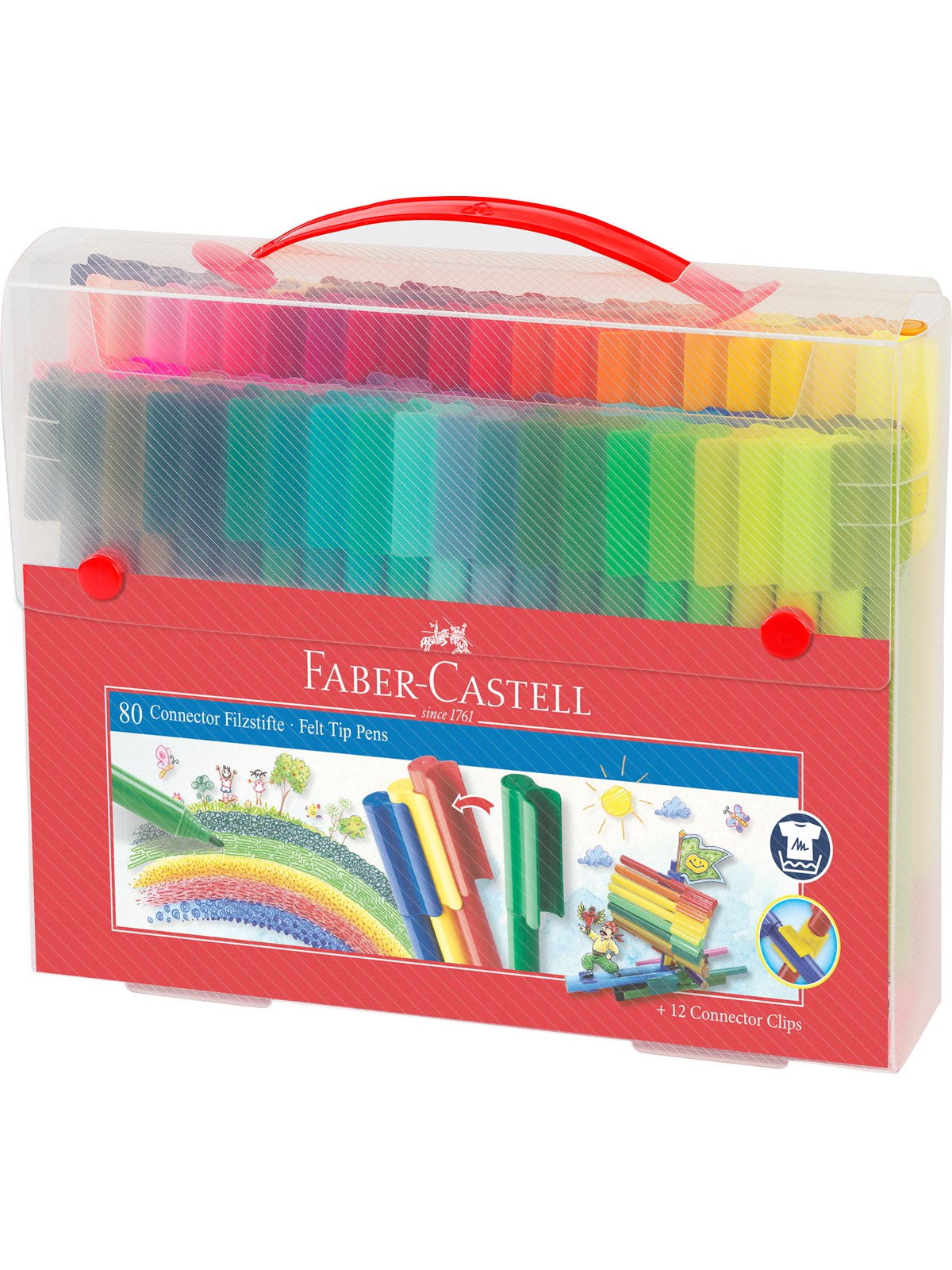 Faber-Castell Koffer Connector Filzstifte 80-teilig