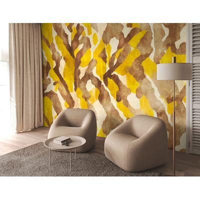 Fototapete LIVING WALLS "Walls by Patel 5 Fototapete Natur- & Aquarellmotive", gelb, B:4m H:0m L:2,7m, Vlies, Tapeten, Natur- & Aquarellmotive auf 200 g/m² Premium-Vlies