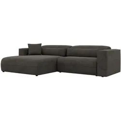 ECKSOFA PAZURRO L - Dunkelgrau Velvet - Links Seite