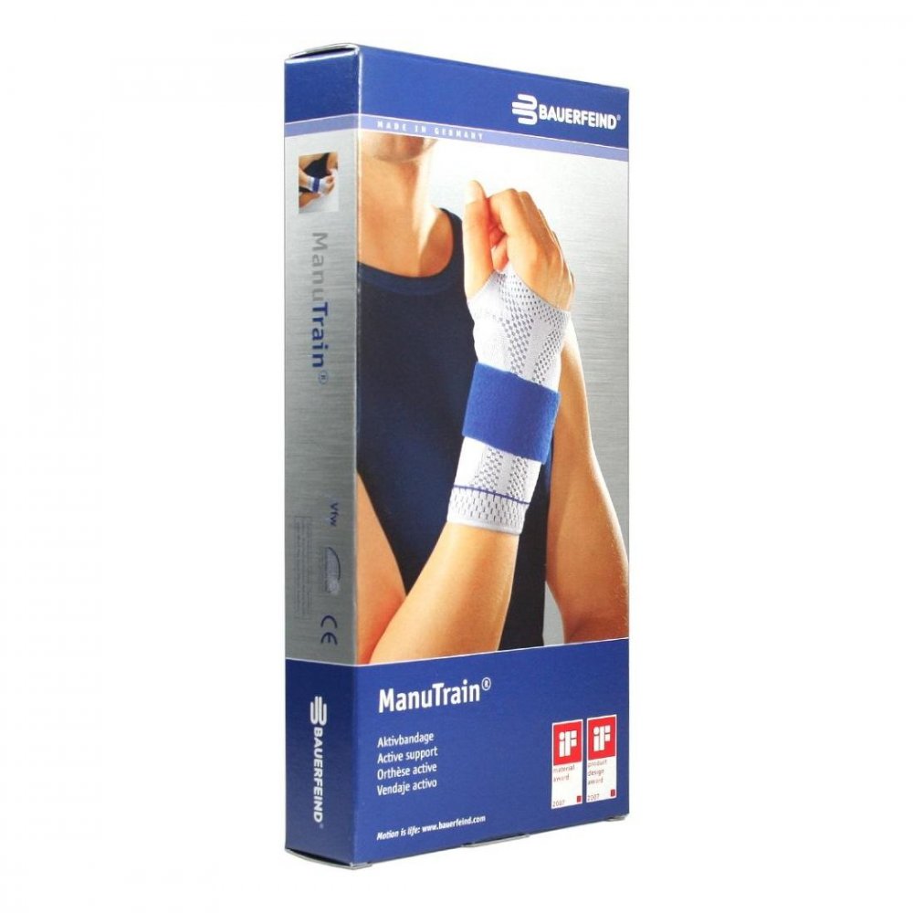 Bauerfeind AG / Orthopädie Manutrain Handgelenkbandage Größe 6 rechts titan 01285944