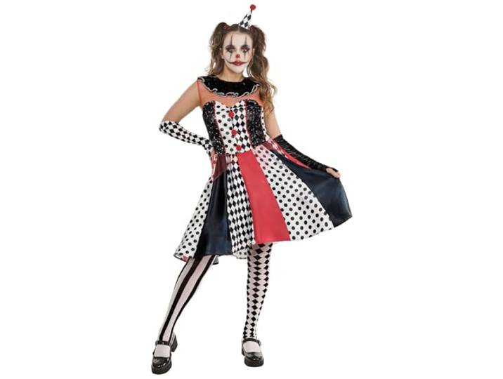 Rubies 1001699XS000 Monochrome clownjurk volwassen fancy vrouwen, meerkleurig, 6-8