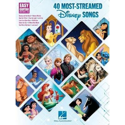 40 Most-Streamed Disney Songs Easy Guitar Sheet Music with Notes and Tablature Beginner Disney Songbook for Guitar Students Pop Movie Favorites for