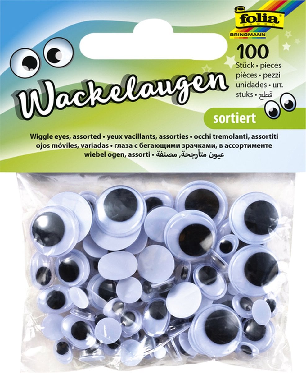 Folia Paper Wiebeloogjes 100 stuks Knutselset voor kinderen