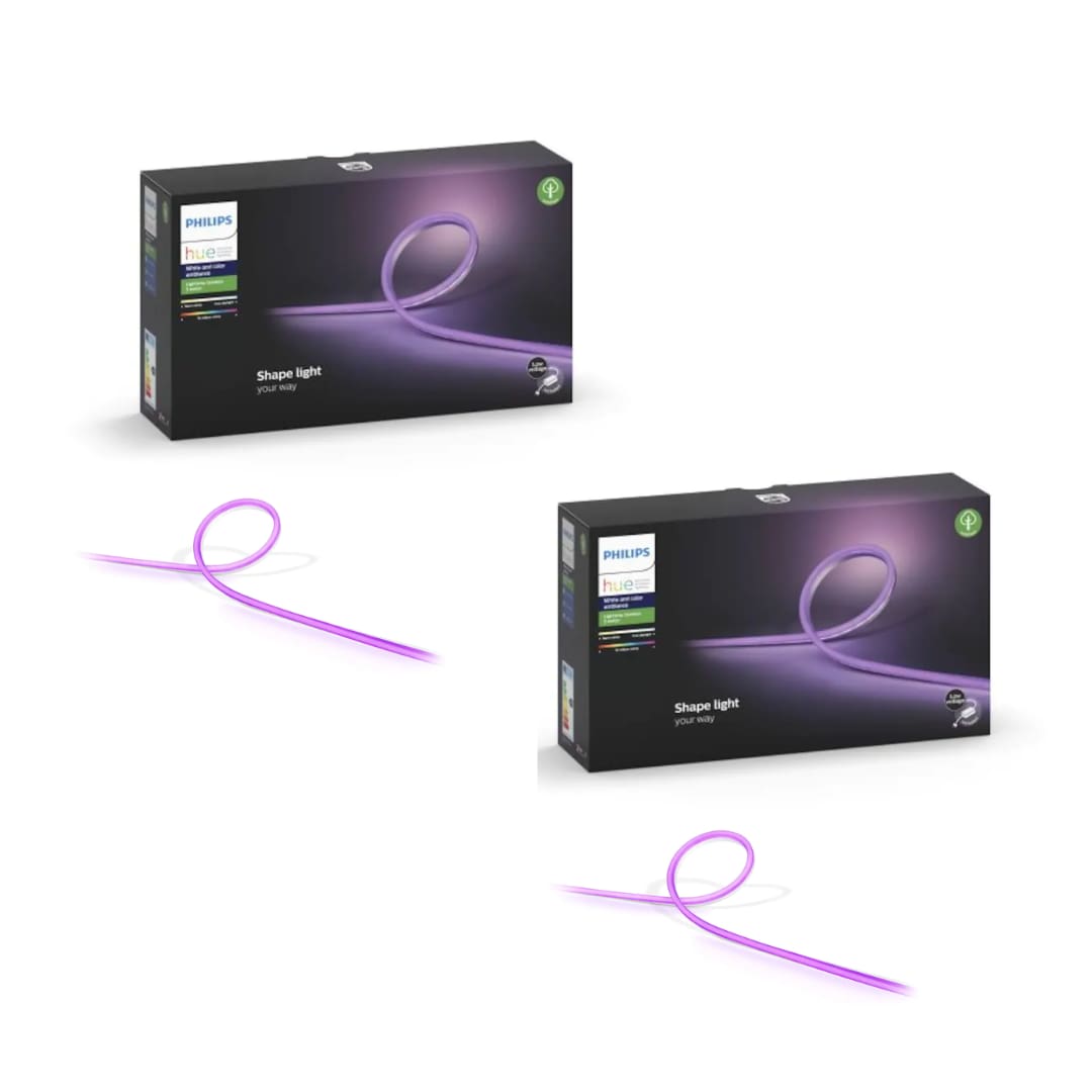 Philips Hue Lightstrip Outdoor 5m White & Col. Amb. 1600lm BT, 2er Pack KU04-10U, 2ER