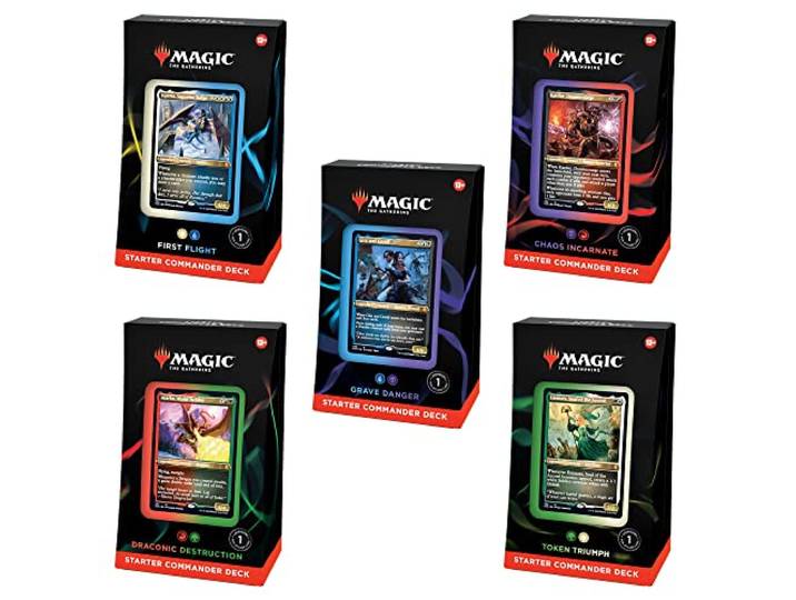 Magic: The Gathering Starter Commander Deck Bundle – Includes All 5 Decks