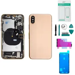Kaputt.de iPhone XS Gehäuse mit Backcover Gold - Set (Apple iPhone XS), Mobilgerät Ersatzteile, Gold