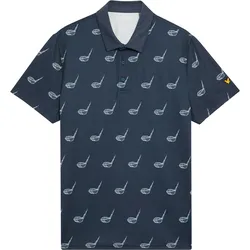 Lyle Scott Polo Micro Club Printed, navy/weiss