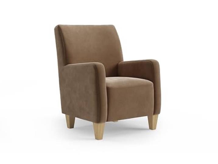 Cavadore Sessel Vida / Polstersessel im trendigen Design / 74 x 93 x 81 / Mikrofaser, Hellbraun