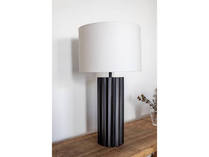 Lampe Hashira 32 x 60 x 32cm Blanc/Noir/Noir/Blanc Tissé à plat E27