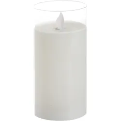 flower Power LED Kerze im Glas PURO 12,5cm