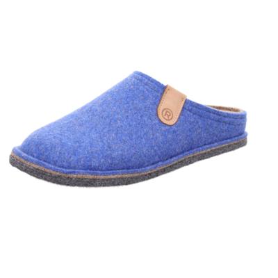Pantoffel ROHDE "CALMYS N15", Damen, Gr. 40, Filz, blau, Schuhe, Clog, Hausschuh, Homeslipper, Filz in melierter Optik
