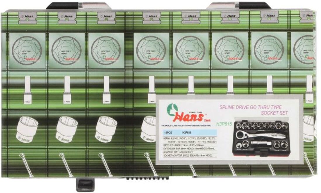 Steckschlüsselsatz 3/8 zoll HANS H3P615
