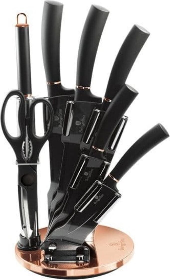 Berlinger Haus messenset met standaard Black Rose Line BH2421, 8 elementen