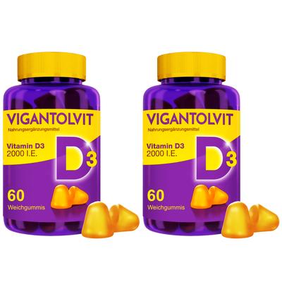 Vigantolvit 2000 I.e. Vitamin D3 Weichgummis 2x60 St Pastillen