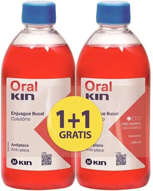 Oral Kin Enjuague Bucal Antiséptico Lote 2X