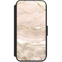 Nivocase Klapphülle für Apple iPhone 7 Handyhülle aus Kunst Leder NIVOflip schwarz Glitzer Look Marmor (Apple iPhone 7), Smartphone Hülle, Schwarz