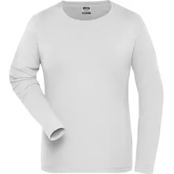 Damen Bio Stretch Langarmshirt "JN1803" UV-Schutz - S - white