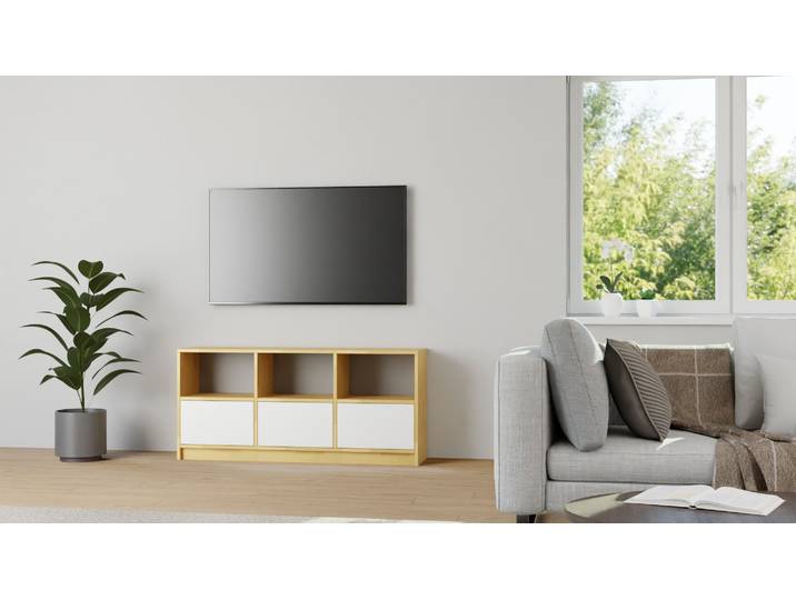 Meuble phonographe sur mesure Pickawood Hêtre Naturel huilé