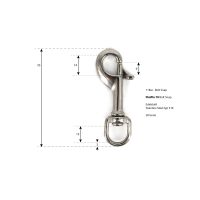 11BAR Flatpin Boltsnap - 70mm Edelstahl V4A