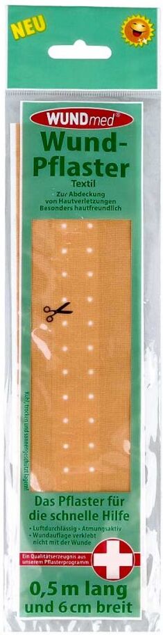 Wundpflaster Textil 6 cmx0,5 m