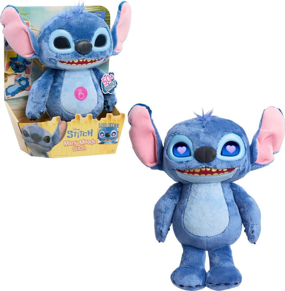 Northix Interactief pluche speelgoed Disney Stitch design, 30 cm