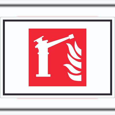 HB-Druck Feuerlöschmonitor Symbol Aufkleber A7 (74x105mm)