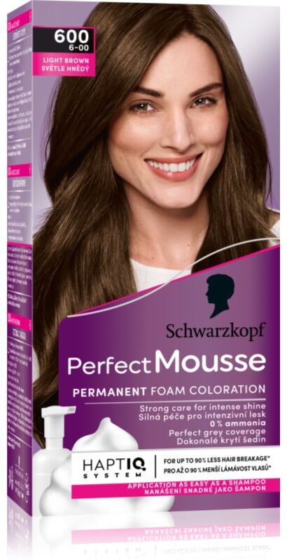 Schwarzkopf Perfect Mousse Permanent-Haarfarbe Farbton 600 Light brown 1 St.