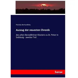Auszug der neuesten Chronik, Fachbücher von Placidus Berhandtsky