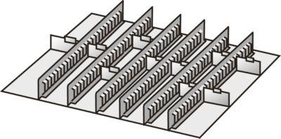 Schäfer Shop Select Einrichtungs-Sortiment, 4 Zwischenstege/5 Trennwände, 150 mm, Stahlblech
