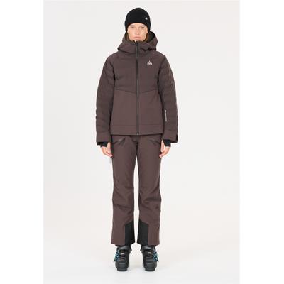 Skijacke SOS "Patrol", Damen, Gr. L, braun (anthrazit), 100% Polyester, unifarben, normal, ohne Ausschnitt, Jacken Skijacke, mit BionicFinish DWR-Behandlung