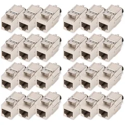 DIGITUS Cat.8.I Keystone Modul geschirmt, werkzeuglos, Staubkappe, 24 Stk.