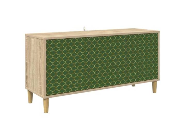 VIHHQGC TV-Schrank GELEEN 102 x 33 x 50 cm Sonoma Holzwerkstoff Stabile Holzwerkstoff-Konstruktion, dekoratives Muster, erhöhte Füße, einfache Wartung, viel Stauraum