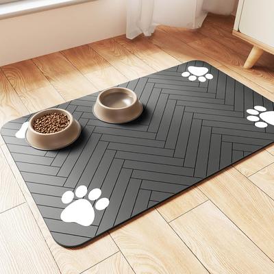 Smart Shopping Spot Absorbent Pet Feeding Mat With Waterproof Rubber Backing For Food & Water Bowls, Quick Dry Mat For Dogs & Cats m